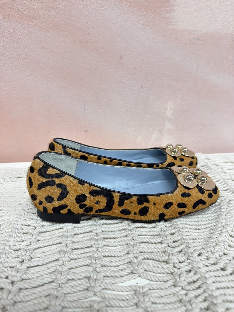 Frances Valentine Ponyhair Embellished Flat