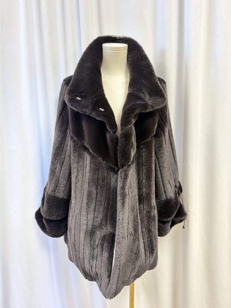 Marc Cain Faux Fur Embellished Coat