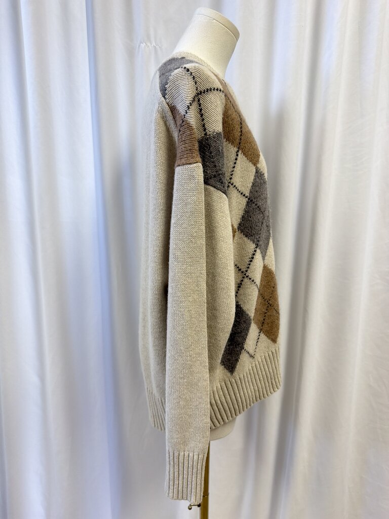 Alex Mill Argyle V-Neck Sweater NWT