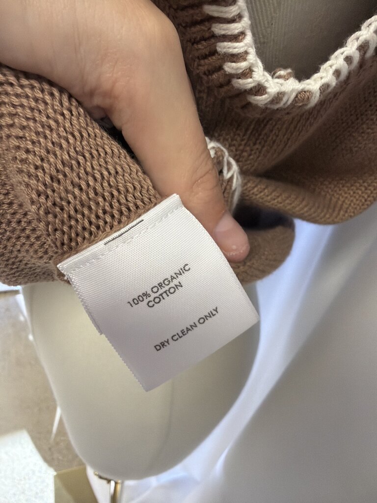White + Warren Cotton Blanket Stitch Detail Tank