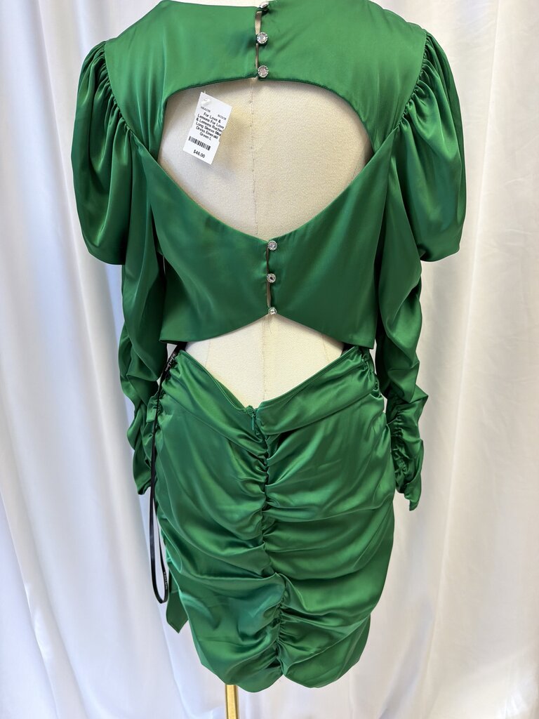 For Love & Lemons Ruched Long Sleeve Mini Dress