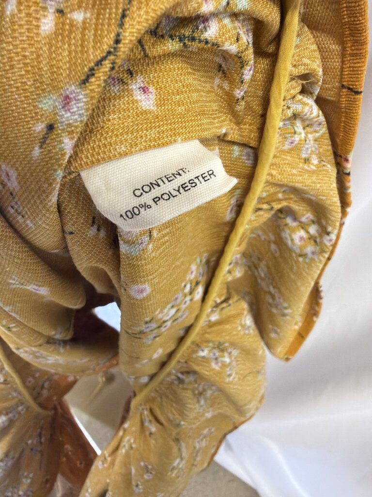 Celia B Corduroy Floral Print Maxi Dress w/ Belt