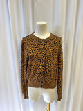 The Great Cheetah Print Cropped Button Up Cardigan