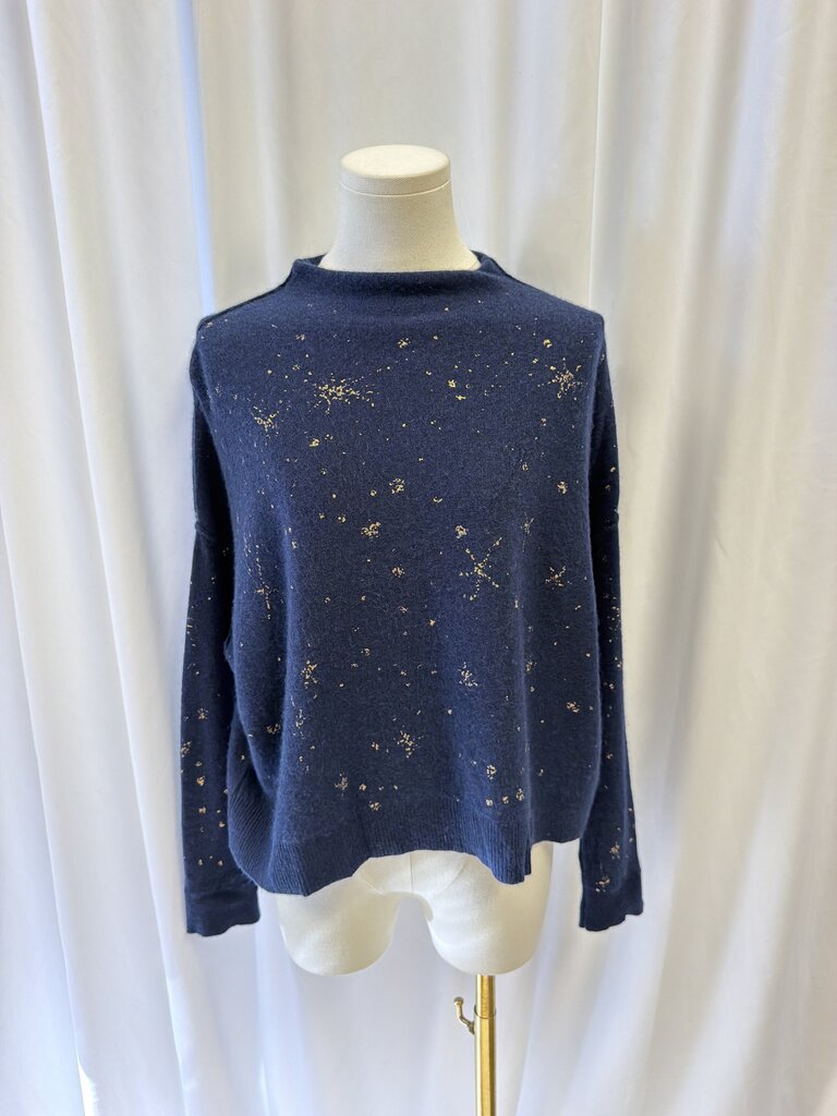 Pilcro Cashmere Metallic Print Sweater