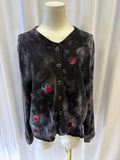 Galadriel Mattei Tie Dye Embroidered Button Up Cardigan
