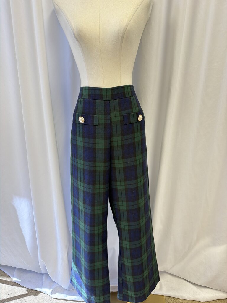 Alexia Admor Plaid Wide Leg Pant