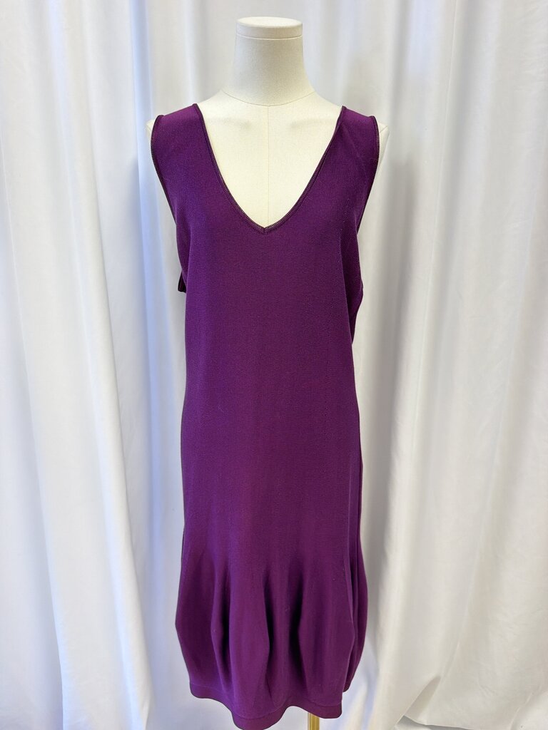 YSL Vintage Bubble Hem Deep V-Neck Dress