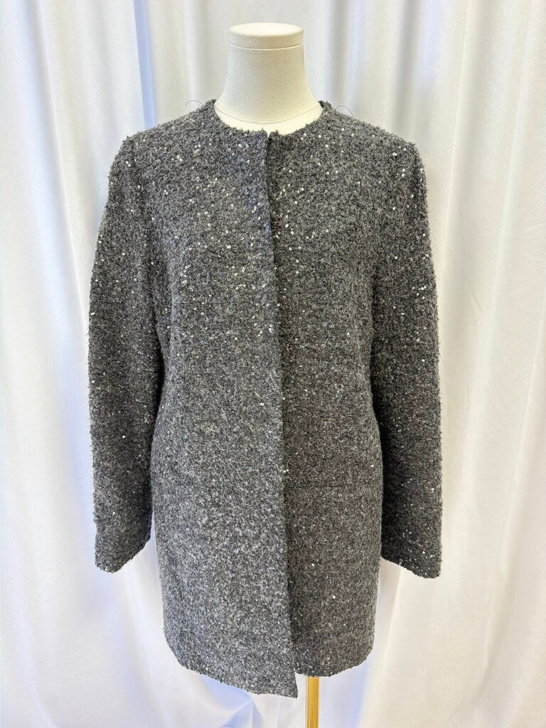 Blue Les Copains Wool Blend Sequin Jacket