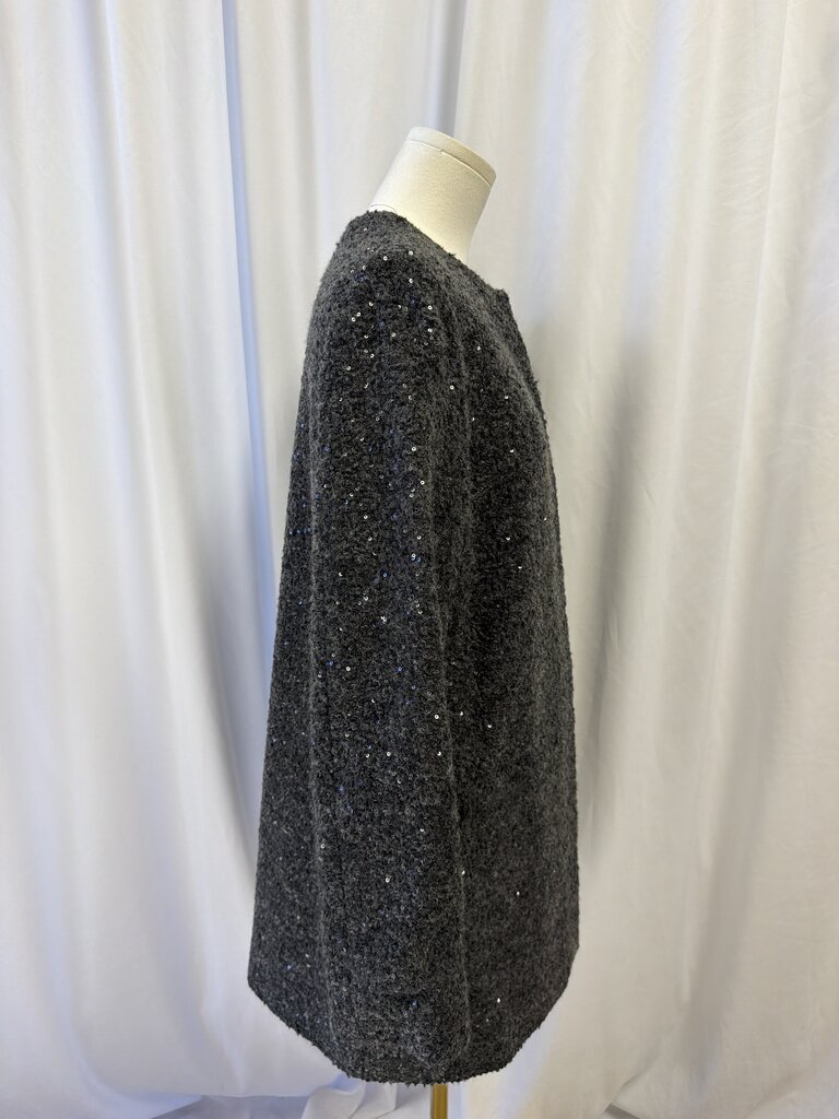 Blue Les Copains Wool Blend Sequin Jacket