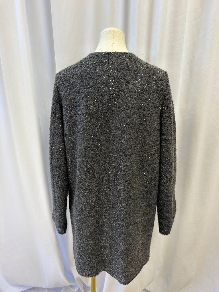 Blue Les Copains Wool Blend Sequin Jacket