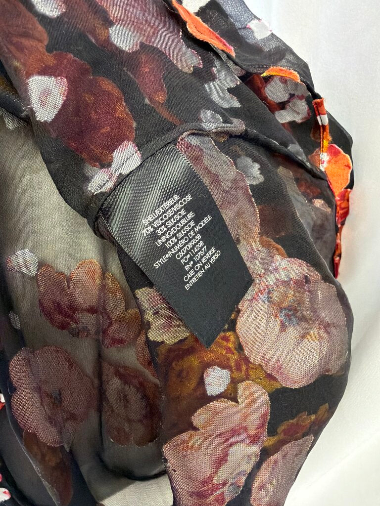 Alice + Olivia Shimmer Applique Sheer Blouse