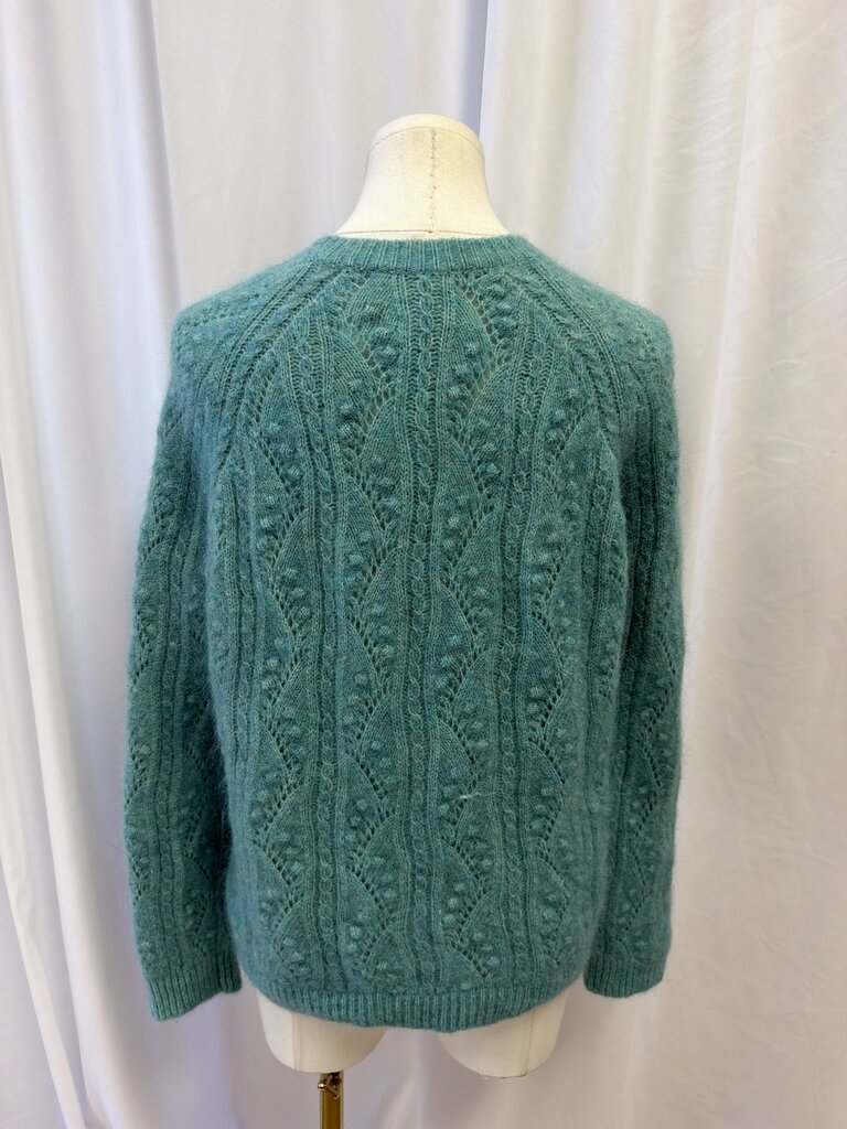 La Maille Sezane Pattern Mohair/Wool Blend Cardigan