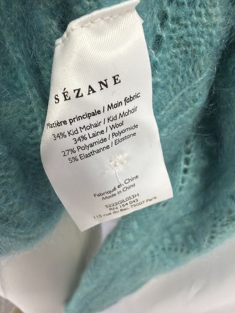 La Maille Sezane Pattern Mohair/Wool Blend Cardigan