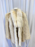 Anna Nateece LeNobel Original White Shadow Fox w/ Coyote Inserts Coat (As Is: original label removed, small tears near hook and eye closures)
