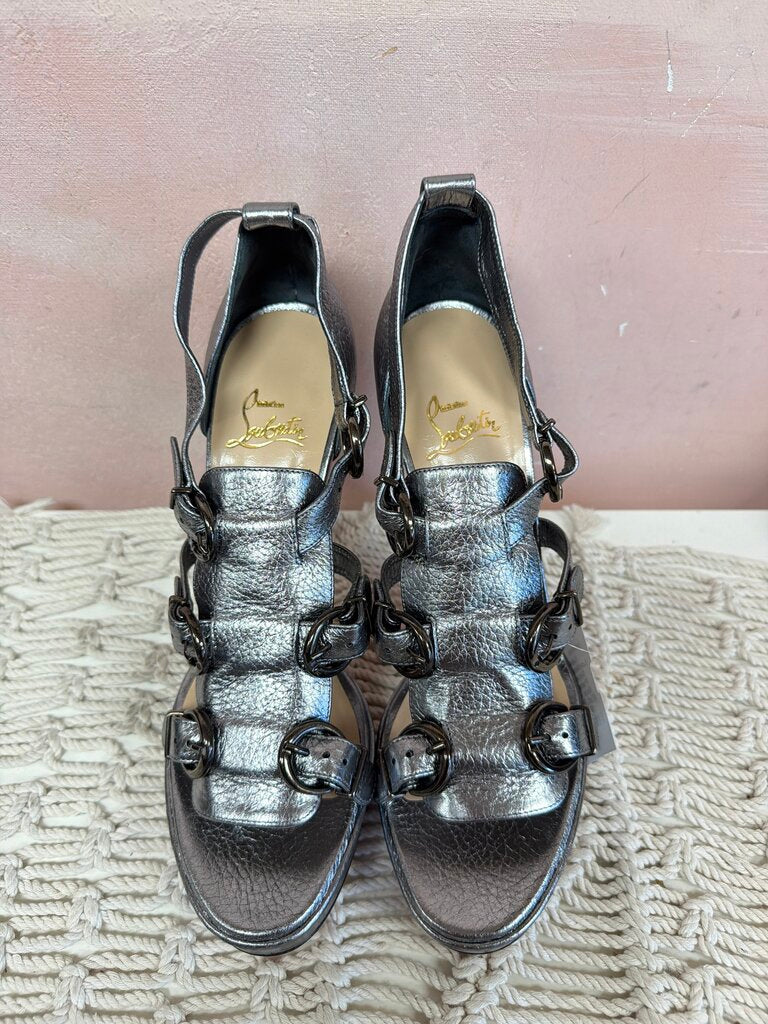 Louboutin Buckle-Strap Metallic Pump NWT w/ Box & Dustbag (Est. Retail $1300)