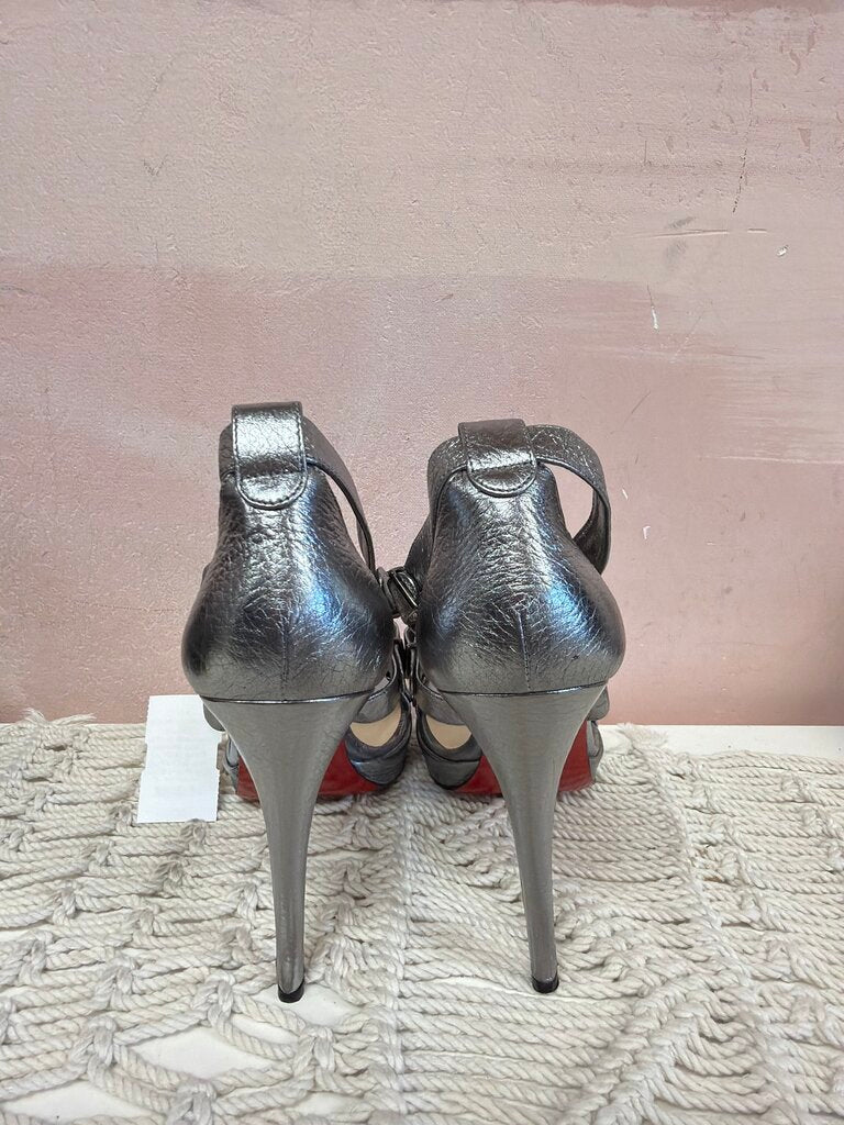 Louboutin Buckle-Strap Metallic Pump NWT w/ Box & Dustbag (Est. Retail $1300)