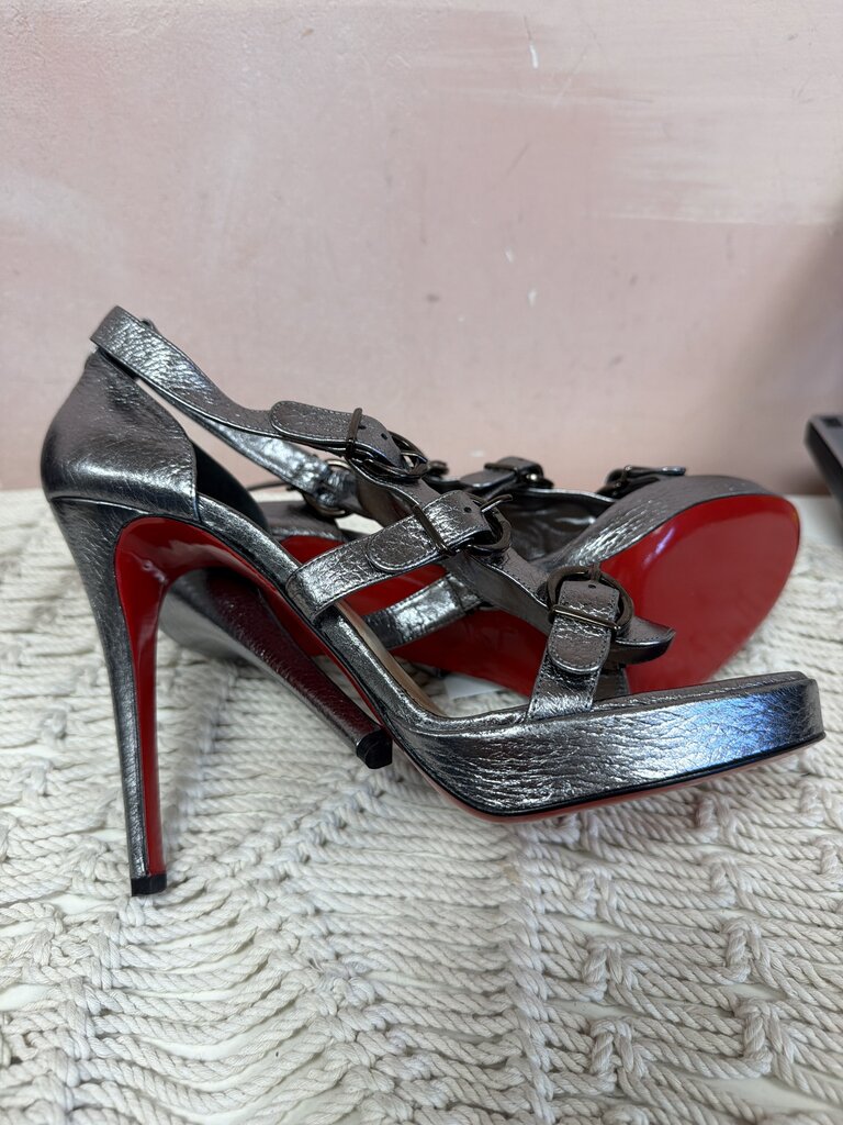 Louboutin Buckle-Strap Metallic Pump NWT w/ Box & Dustbag (Est. Retail $1300)
