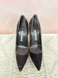 Manolo Blahnik Velvet Pointed Toe Pump NWT