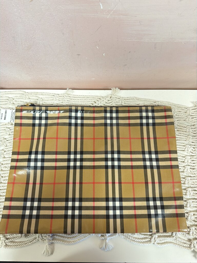 Burberry Coated Nova Check Pouch/Clutch
