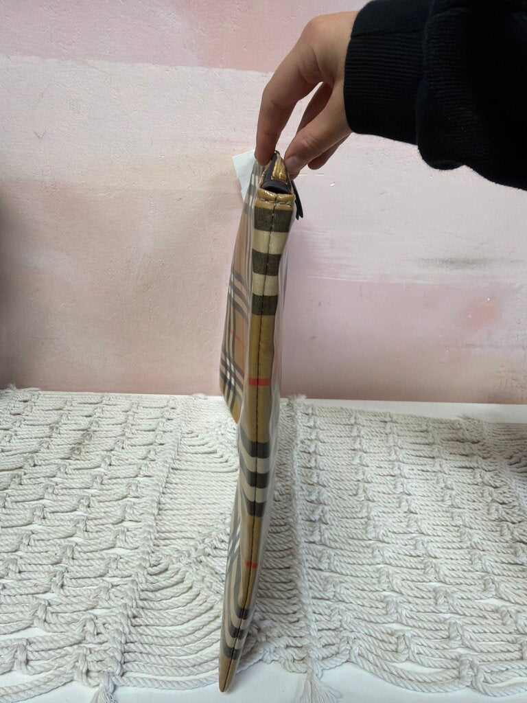 Burberry Coated Nova Check Pouch/Clutch
