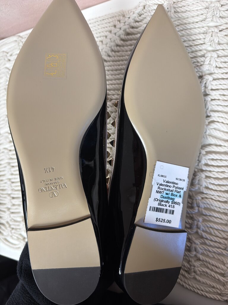 Valentino Patent Rockstud Flat NWT w/ Box & Dustbag (Originally $950)