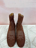 See by Chloe Suede Embroidered "Lizzie" Bootie
