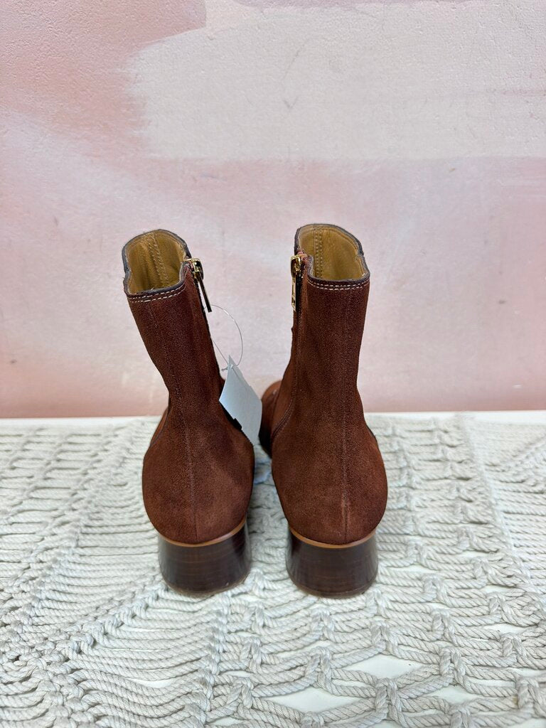 See by Chloe Suede Embroidered "Lizzie" Bootie
