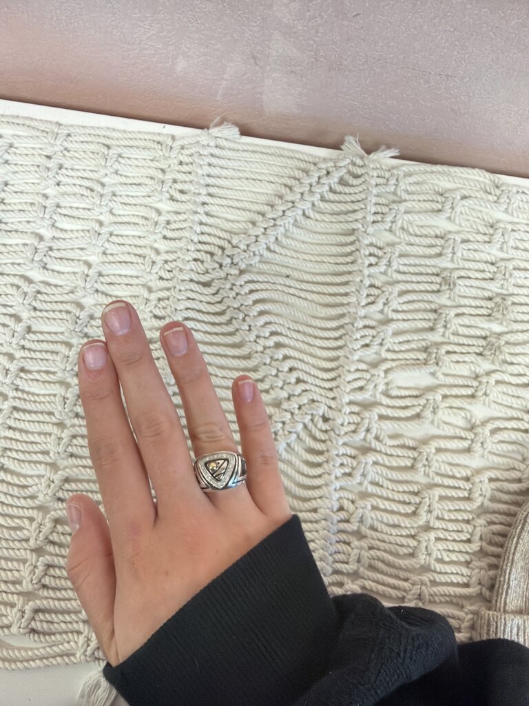 John Atencio Sterling Silver & 18k Detail Diamond Ring