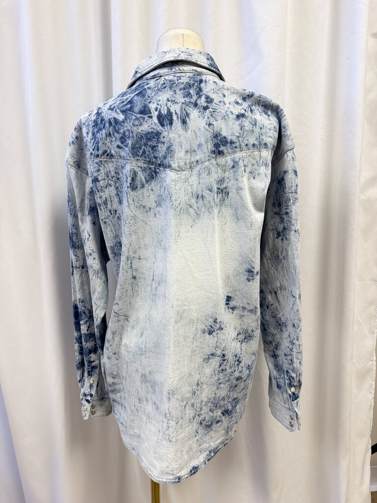 Mother Tie Dye Cotton Chambray Shirt