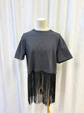 Moschino Couture Fringe Hem Tee NWT (Originally $495)