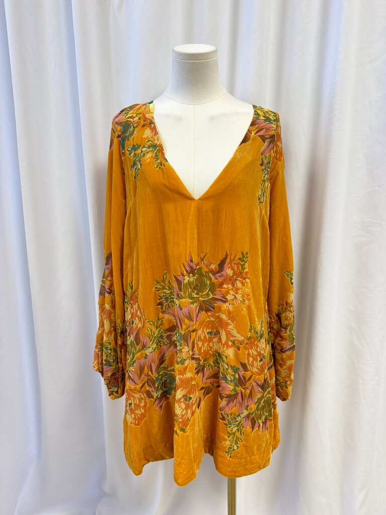 Free People Velvet Floral Mini Dress