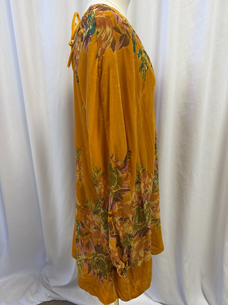 Free People Velvet Floral Mini Dress