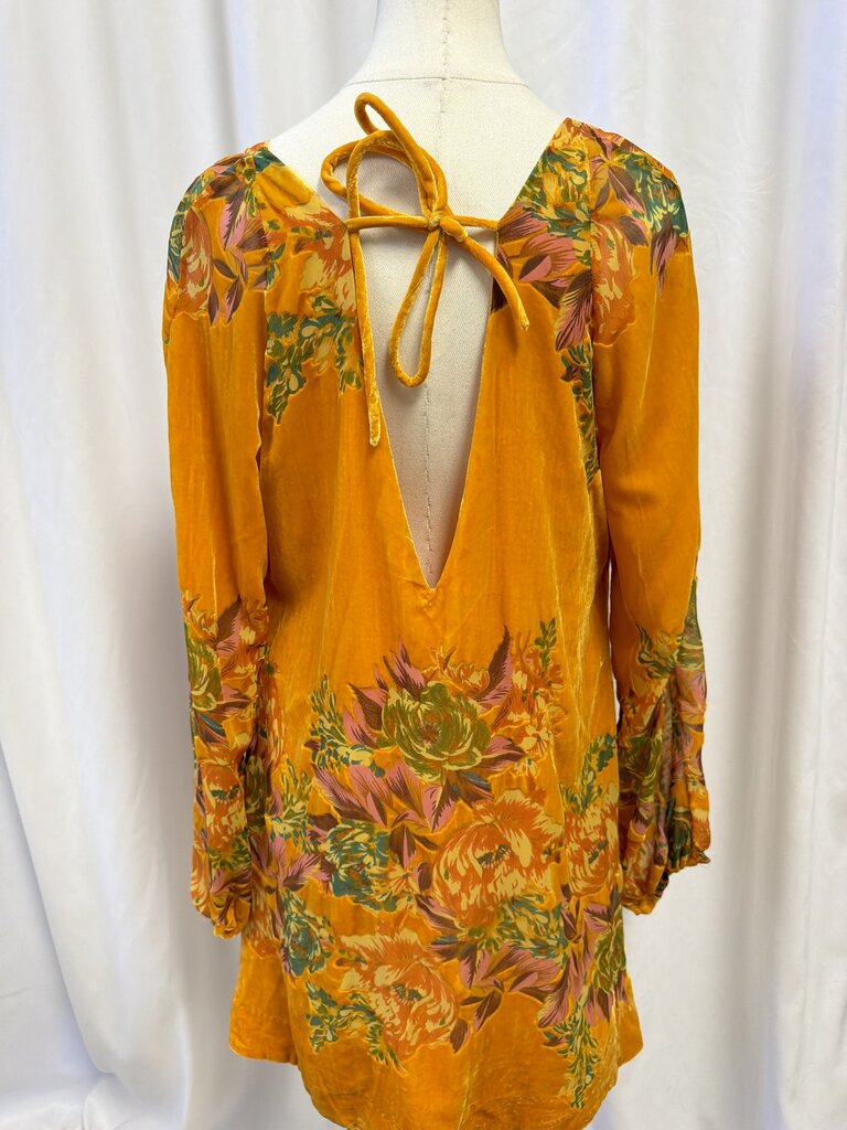Free People Velvet Floral Mini Dress