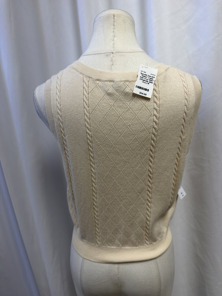 Sun.deh "Quinn" Cable Knit Vest NWT (Originally $68)