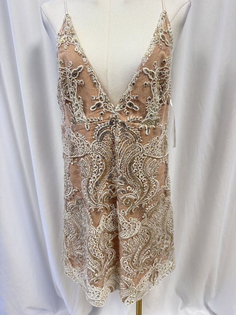 Free People Lace Sequin Mini Dress