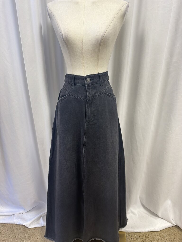 Free People Denim Maxi Skirt