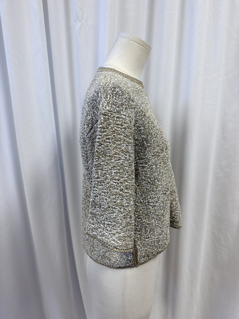 Fabiana Filippi Tweed Metallic Short Sleeve Top