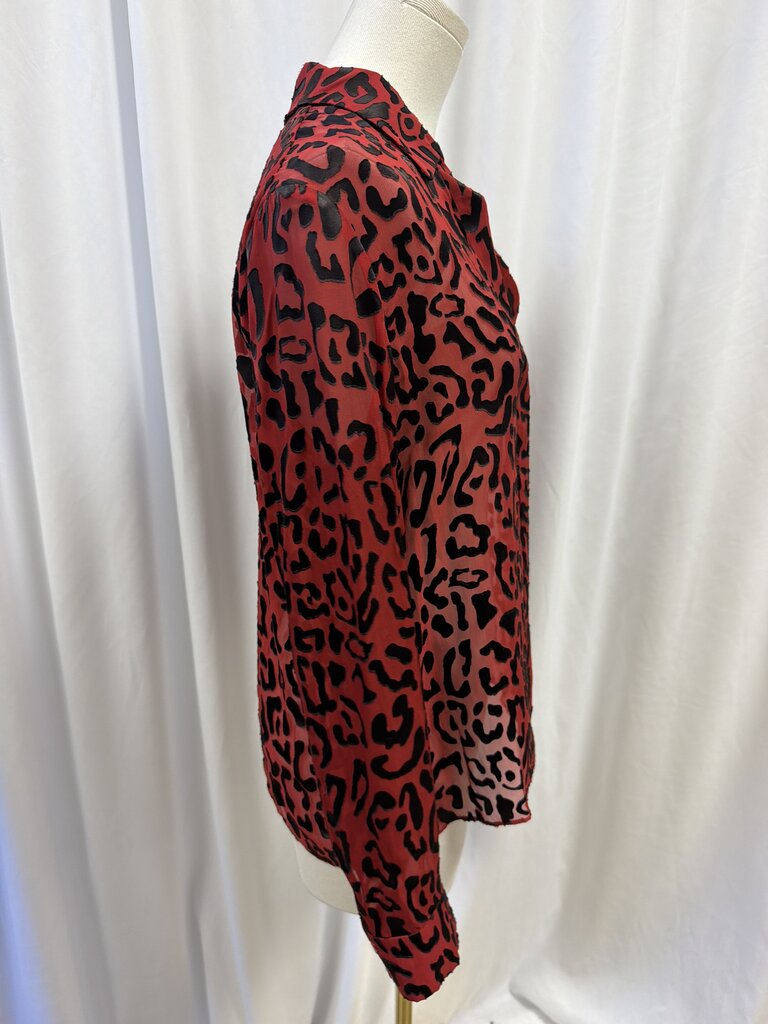 Alice + Olivia Silk Animal Print Blouse