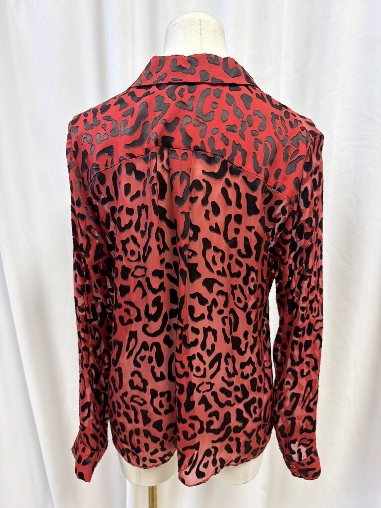 Alice + Olivia Silk Animal Print Blouse