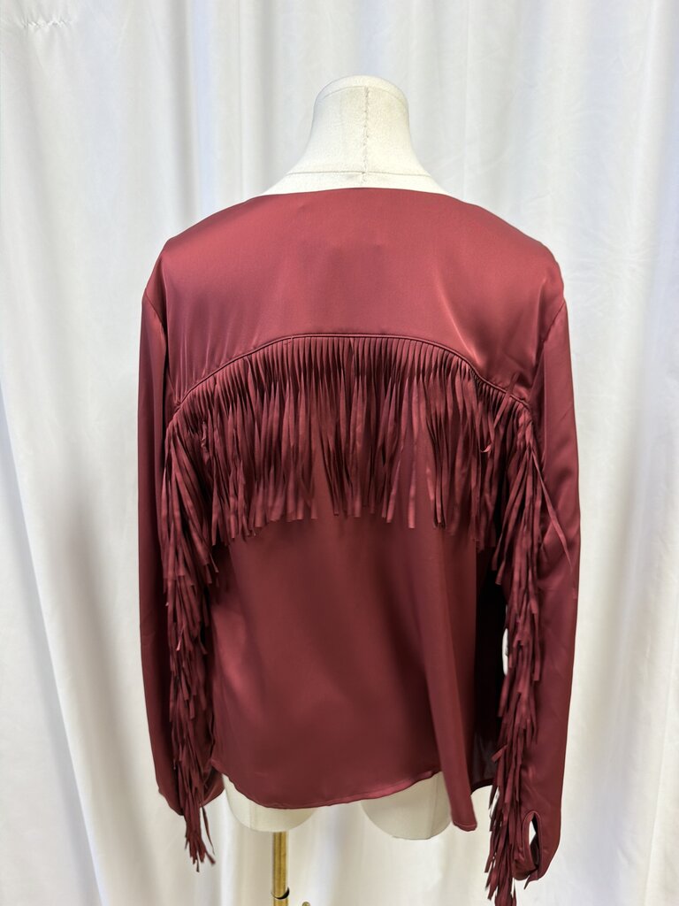 Brochu Walker Fringe Sleeve Blouse