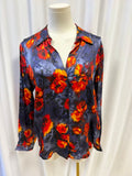 L'Agence Silk Floral Blouse