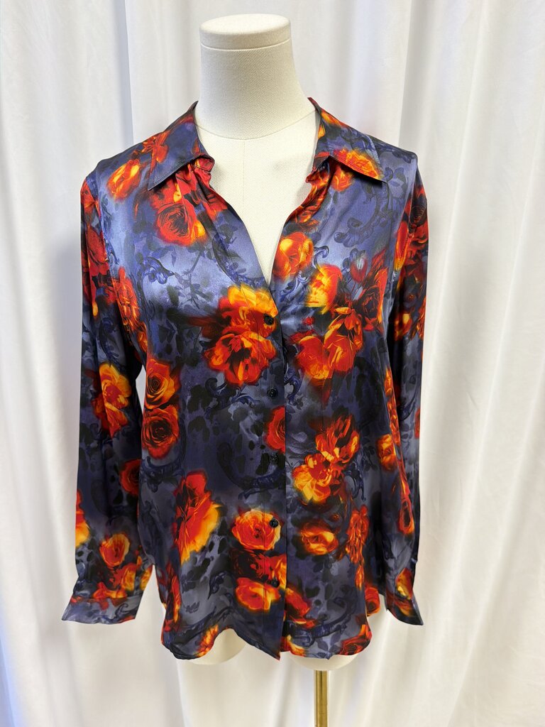 L'Agence Silk Floral Blouse