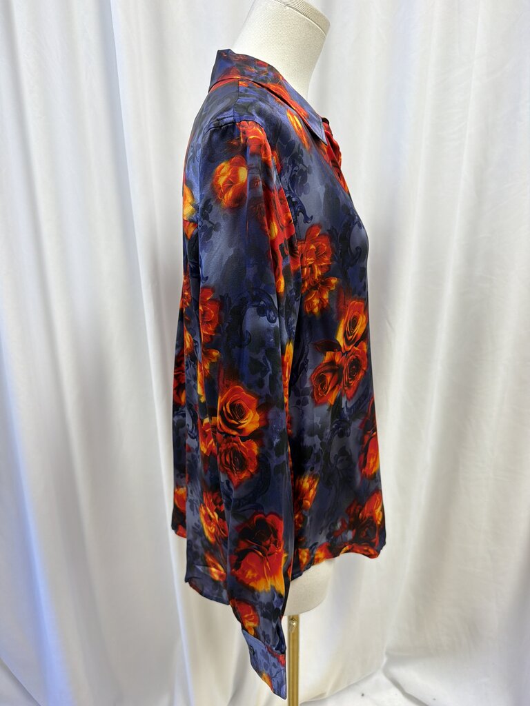 L'Agence Silk Floral Blouse