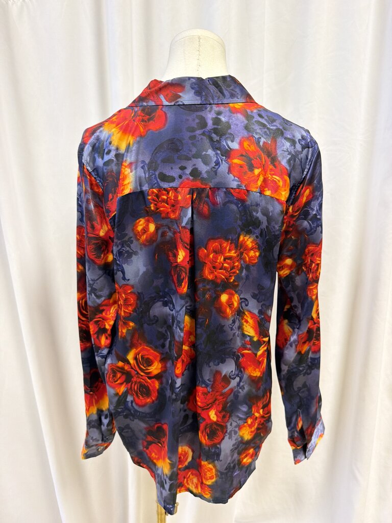 L'Agence Silk Floral Blouse