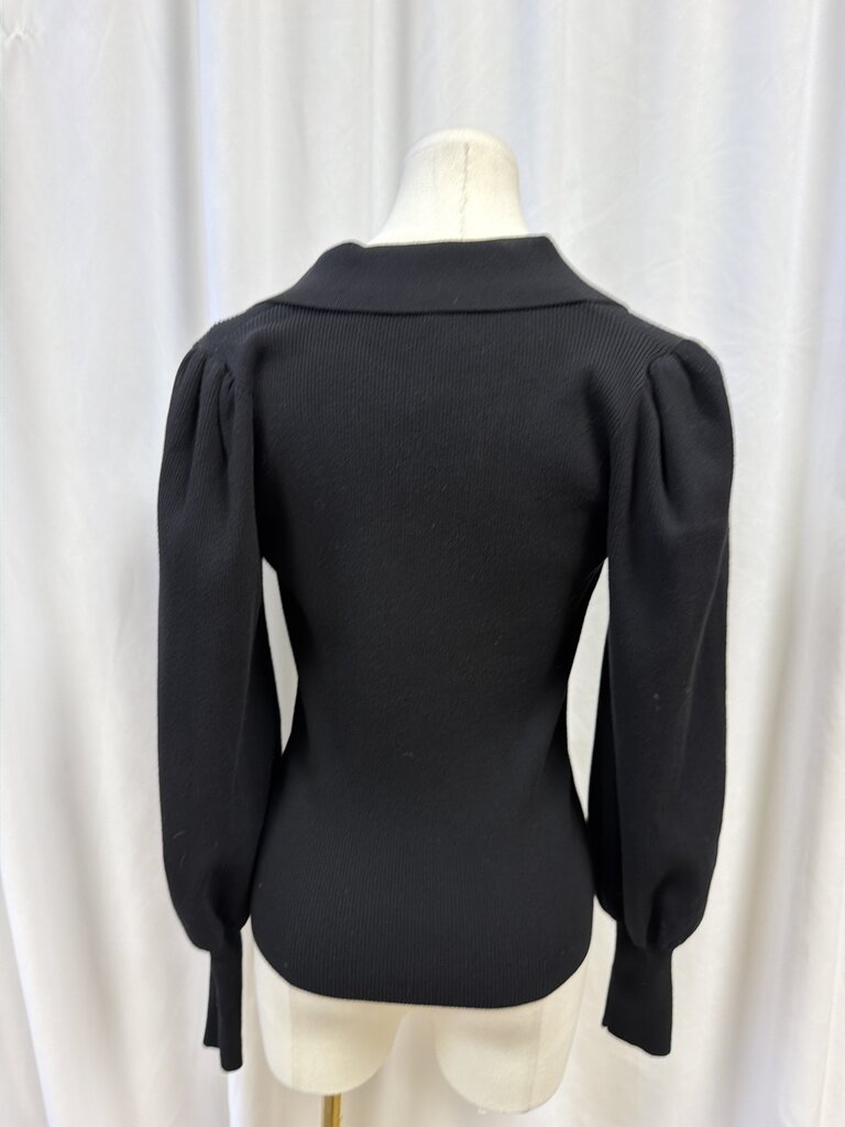 A.L.C. Puff Long Sleeve Ribbed Top