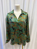 L'Agence Graphic Silk Blouse
