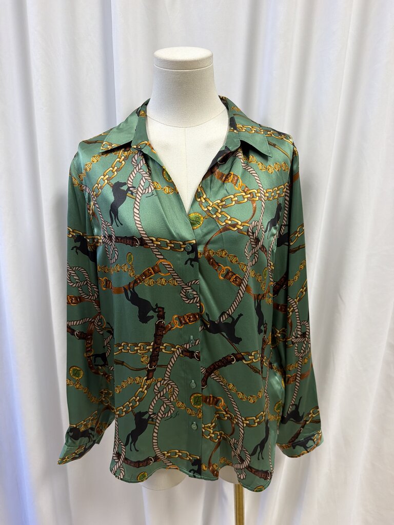 L'Agence Graphic Silk Blouse