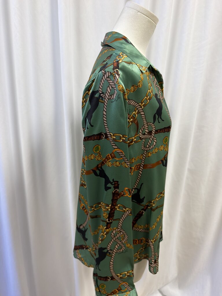 L'Agence Graphic Silk Blouse