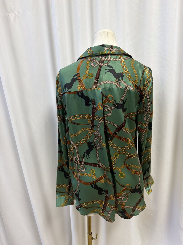 L'Agence Graphic Silk Blouse