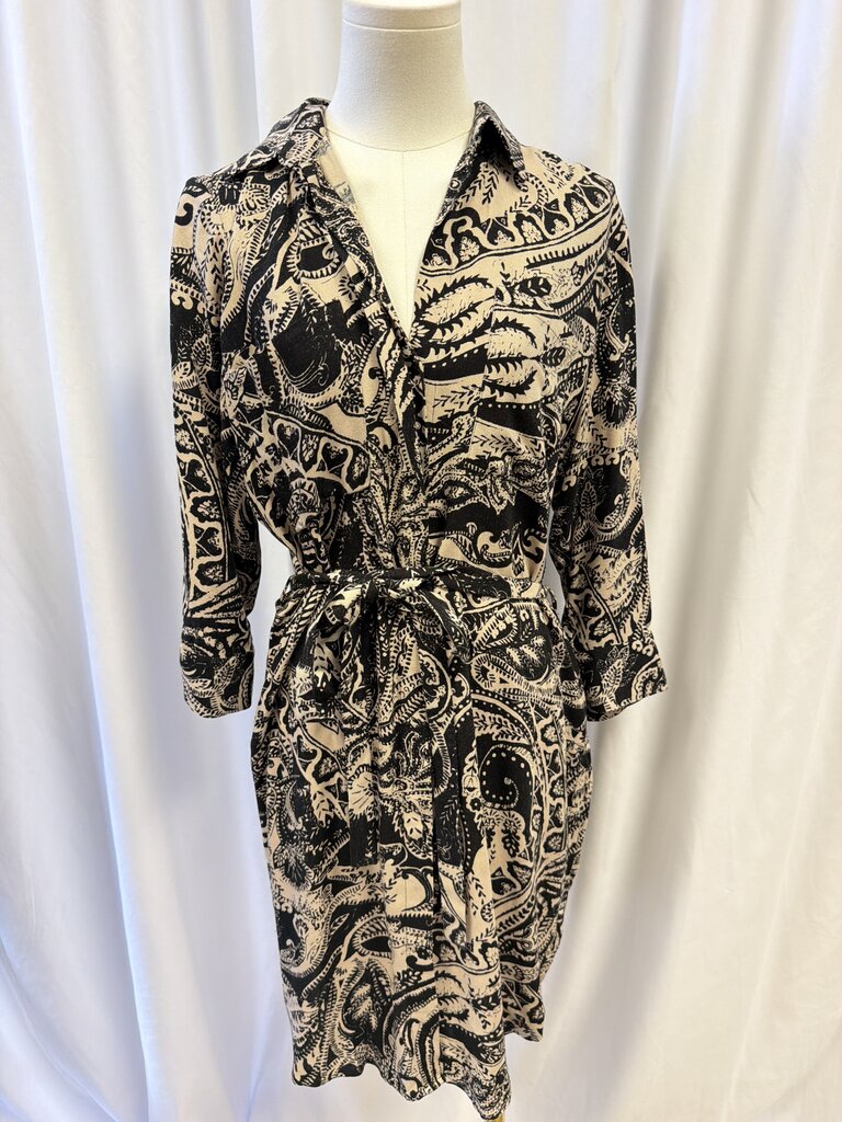 L'Agence V-Neck Printed Mini Dress w/ Belt NWT (Originally $350)